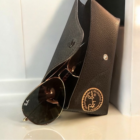 Ray-Ban for Brooks Brothers Capsule Collection 2011 Gold Aviator Sunglasses - Picture 8 of 13